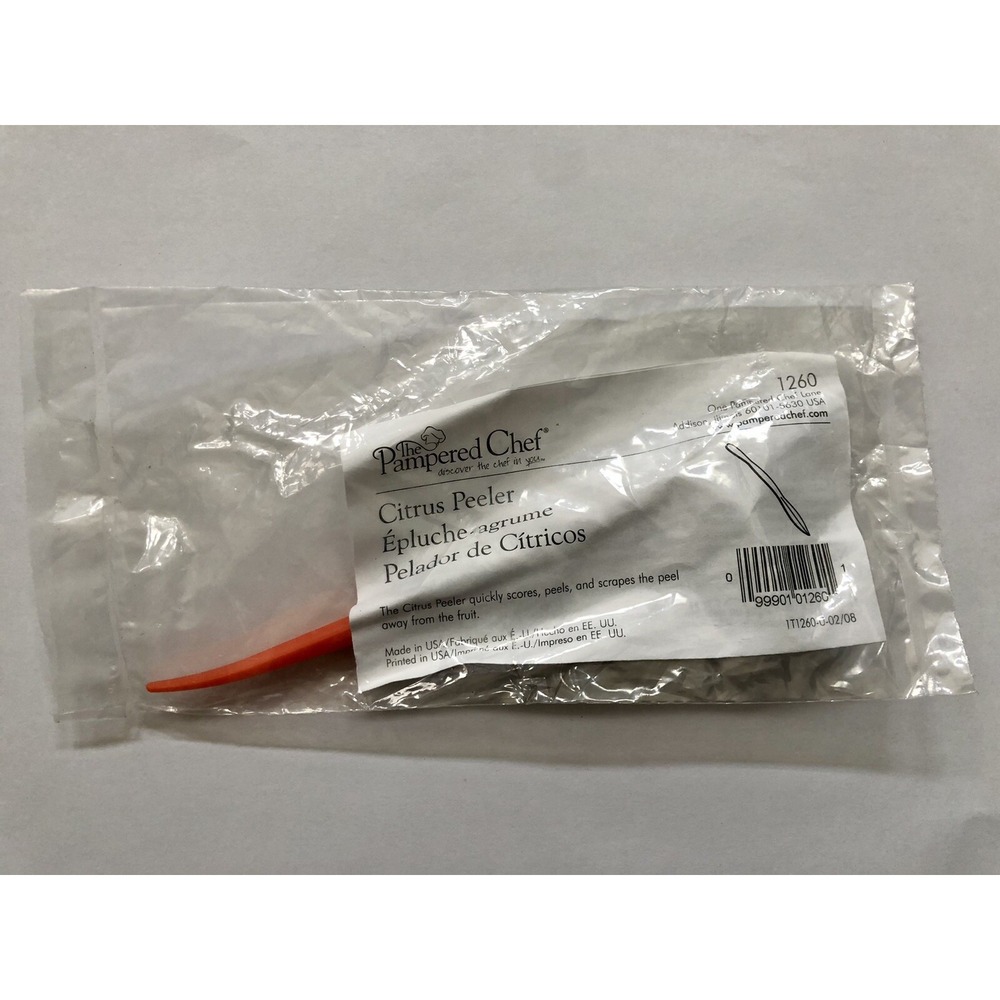 PAMPERED CHEF Orange Citrus Peeler #1260 - NEW in Package - Handy!